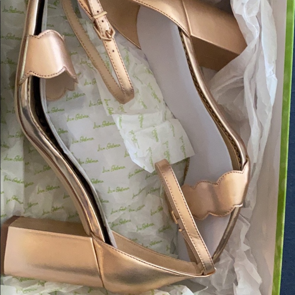 Sam Edelman Blush Gold Block Heels